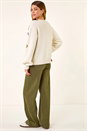 Ivory  Floral Stitch Knit Cardigan, Image 4 of 6