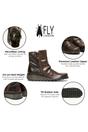 Brown Womens Leather Heel Ankle Boots - Mon944, Image 3 of 8