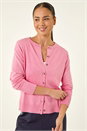 Light Pink Petite Buttoned Cardigan, Image 4 of 5