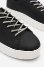 Black 'Florina' Low Wedge Trainer with Lace Up Detail, Image 4 of 6