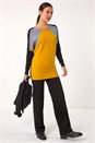 Ochre Colour Block Knit Jumper, Image 2 of 5