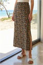 Pink Ditsy Floral Stretch Maxi Skirt , Image 1 of 4