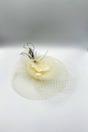 Cream Feather & Polka Veil Fascinator, Image 2 of 2
