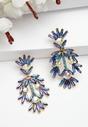 Blue AVANT-GARDE PARIS Blue Diva Collection Fancy Floral Plume Earrings, Image 2 of 5