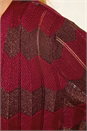 Red Shimmer Stitch Longline Knit Cardigan, Image 5 of 5