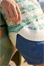 Green Space Dye Stripe Knit Jumper, Image 4 of 4