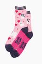 Pink Dogs Heart Balloons Bamboo Socks - Pink, Image 2 of 4