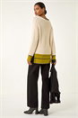 Ivory  Stripe Trim V-Neck Knit Jumper, Image 2 of 5