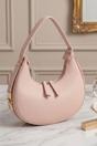 Pink Pink Crescent Shoulder Bag- Byona, Image 1 of 2
