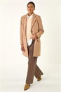 Camel Tailored Single Breasted Coat, Image 1 of 5