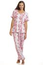 Pink Camille Lingerie Pink Spandex Full Length Pyjama Set, Image 1 of 5