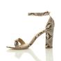 Beige AJVANI Beige High Block Heel Ankle Strap Sandals, Image 3 of 6