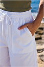White Drawcord Detail Short, Image 4 of 4