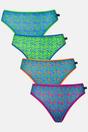 Multi Pack of Four "Boom Bloom!" Bamboo High Leg Knickers, Image 1 of 8
