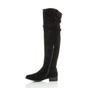 Black Low Heel Riding Over The Knee Boots, Image 3 of 8