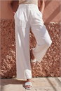 Ivory Smart Twill Wide Leg Pocket Trouser, Image 1 of 5