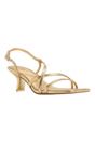 Gold Lendacan Strappy Kitten Heel Sandals, Image 4 of 4