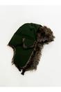 Green Tapper Hat with Faux Fur Lining, Image 2 of 2