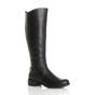 Black AJVANI Black Calf Riding Boots, Image 1 of 6