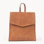 Tan 'MARGARET' Distressed Vintage Real Leather Flap Over Backpack, Image 2 of 4
