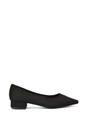 Black 'Karen' Pointed Toe Wedding Shoes Low Heel Bridal Heels, Image 1 of 5