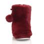 Burgundy Faux Fur Lined Slip On Memory Foam Mules Slippers, Image 6 of 6