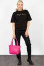Fuchsia Etre Fuchsia Medium Faux Leather Tote Bag, Image 3 of 5