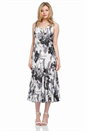 Ivory Crushed Bias Cut Satin Dress, Image 1 of 5