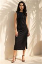 Black Dusk Stretch Midi Dress, Image 1 of 4