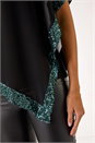Sage Sequin Hem Overlay Stretch Top, Image 5 of 5