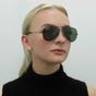 Black Aviator Black Green Polarized Aviator 3025 Sunglasses, Image 6 of 6