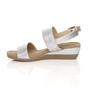 Silver AJVANI Silver Mid Wedge Heel Strappy Slingback Sandals, Image 3 of 6