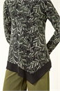 Sage Leaf Puff Print Stretch Top, Image 5 of 5