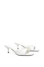 White XY LONDON White 'Jane' Square Toe Kitten Heel Slip On Heeled Sandal Mules, Image 3 of 6