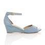 Light Blue AJVANI Light Blue Mid Wedge Heel Ankle Strap Sandals, Image 2 of 6