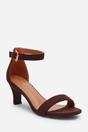 Brown 'Madrid' Mid Block Heel With Ankle Strap, Image 2 of 6