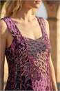 PINK Peacock Print Panel Dress, Image 4 of 4