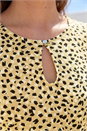 Stone Petite Printed Shirred Band Top, Image 4 of 4