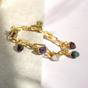 Gold Customisable Hinged Link Paperclip Charm Bracelet, Image 2 of 3
