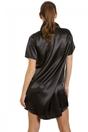 Black Camille Lingerie Black Satin Nightshirt, Image 3 of 4