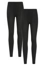 Black Fleece Lined Thermal Leggings (Pack of 2), Image 1 of 3