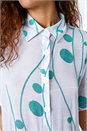 Green Spot Print Button Through Shirt, Image 5 of 5