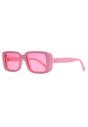 Pink AVANT-GARDE PARIS Pink Retro-Inspired Bold Rectangle Sunglasses, Image 1 of 7