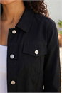 Black Stretch Pocket Detail Jacket, Image 4 of 4