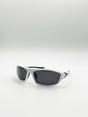White Outdoor Racer Sunglasses with Hard Case, Image 2 of 4