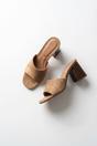 Taupe iKrush Taupe Rosa Womens Square Toe Block Heel Mules, Image 8 of 8
