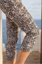 Black Animal Print Bengaline Cropped Trouser, Image 4 of 4