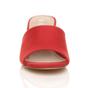 Red AJVANI Red Mid Block Heel Peep Toe Mules Sandals, Image 6 of 6
