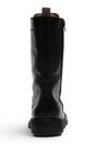 Black Womens Leather Ankle Boots-NOLE175, Image 5 of 6