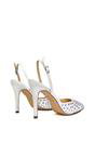 Ivory XY LONDON Ivory 'Shelly' Strappy Slingback Pointed Toe Diamante Stiletto Bridal Heels, Image 3 of 5
